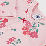 Petit Bateau Front Snap Floral Print Footie ~ Pink Multi