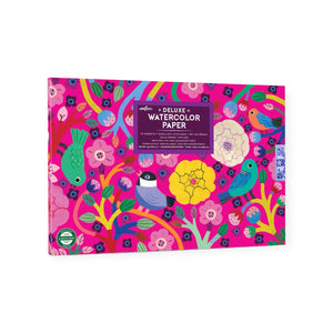 eeBoo Birds in Fuchsia Watercolor Pad