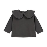 Play Up Baby l/s Top w/ Collar & Leopard Print Twill Pants Set ~ Charcoal/Tan