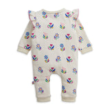 Magnetic Me French Terry Romper ~ Ivory Floral