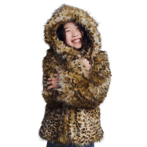 Appaman Girls Cleo Faux Fur Coat ~ Leopard