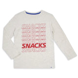 Appaman Boys Snacks Graphic l/s Tee ~ Cloud Heather