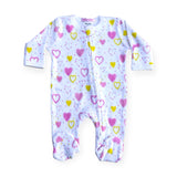 Baby Steps Celestial Heart Footie ~ White