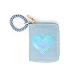 Tiny Treats Sequin Heart Spiral Strap Wallet