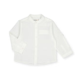 Mayoral Baby Boy Mao Collar l/s Linen Shirt ~ White