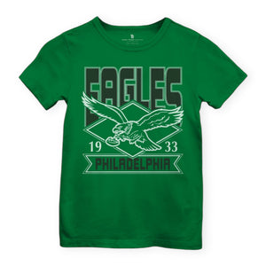 Junk Food Kids Eagles Overtime Tee ~ Kelly Green