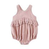 Quincy Mae Penny Gauze Bubble Onesie ~ Mauve