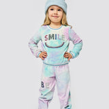 Baby Sara Smile Velour Top w/ Rhinestones & Joggers Set ~ Purple Multi