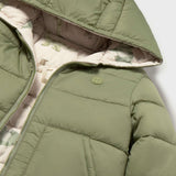 Mayoral Baby Boy Reversible Dino Print Padded Jacket ~ Bayleaf