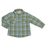 Mayoral Baby Boy Sherpa Lined Plaid Shirt ~ Forest