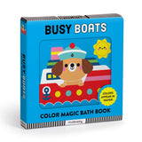 Mudpuppy Busy Boats Color Magic Bath Book