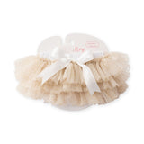 Mila & Rose Glitter Ruffle Tutu Bloomer ~ White & Gold