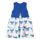 Wynken Fancy Bow Print Dress ~ White