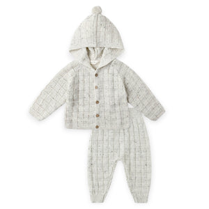 Rylee + Cru Knit Tassel Cardigan & Gable Pants Set ~ Oatmeal Speckle
