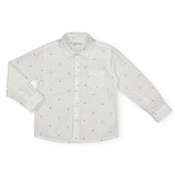 Mayoral Boys Printed l/s Button Down Shirt ~ White