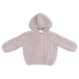 Angel Dear Ribbed Chenille Zip Hoodie ~ Stone