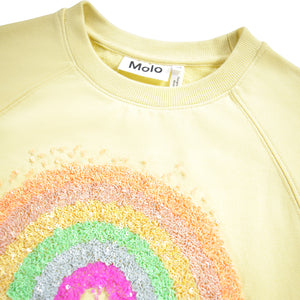 Molo Marilee Rainbow Sweatshirt 7-12 ~ Mellow Yellow