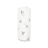 Little Unicorn Organic Cotton Muslin Swaddle ~ Pewter Planes