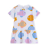 Stella McCartney Baby Girl Fish Print Jersey Dress ~ White Multi