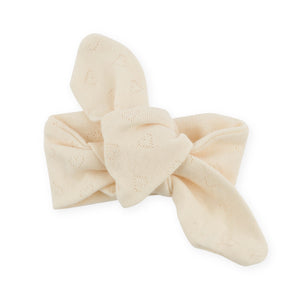 Oh Baby! Knotted Pointelle Headband ~ Natural