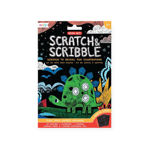 Ooly Mini Scratch & Scribble Art Kit ~ Dino Days