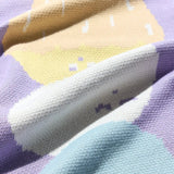 Biquette Ice Cream Knit Mini Blanket ~ Berry