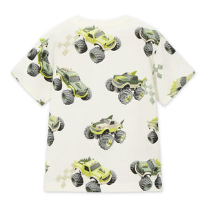Mayoral Boys s/s Monster Trucks Print T-shirt ~ Cream
