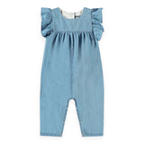 Molo Baby Fifi Chambray Romper ~ Sky Indigo