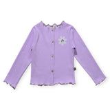 Petite Hailey Flower Cardigan ~ Purple