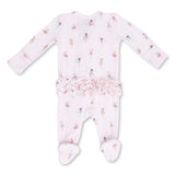 Angel Dear 2 Way Zipper Ruffle Footie ~ Petite Ballet