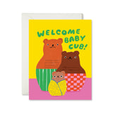 Karen Schipper Baby Card ~ Welcome Baby Cub
