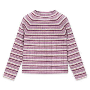 Mayoral Girls Ribbed Mock Neck l/s Top 7-12 ~ Violet Mix
