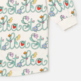 Stella McCartney Girls Stella Lettering s/s Jersey Dress ~ Cream Multi