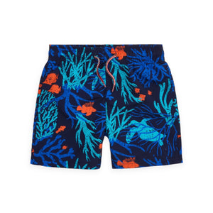 Appaman Boys Mid Length Swim Trunks ~ Coral Reef