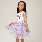 Petite Hailey Bow Tutu Dress ~ Purple