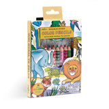 eeBoo Wild Animals Double-Sided Pencils with Fold-Out Mini Mural
