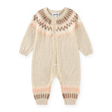 Molo Baby Frej Knit Romper ~ Petal Blush