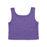 MIA New York Sleeveless Crop Top ~ Purple