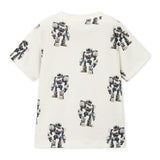 Mayoral Boys s/s Robots Print T-shirt ~ Cream