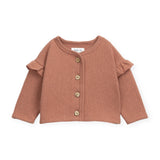 Play Up Baby Frill Knit Cardigan ~ Terracotta