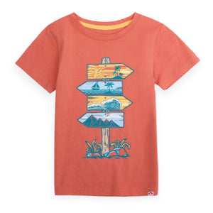 Appaman Boys s/s Tee ~ Beach Signs/Clay