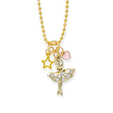 Tiny Treats & Zomi Gems Ballerina, Heart & Star Charm Necklace