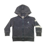 Mish Coal Stripe Tie Dye Zip Hoodie