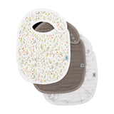 Little Unicorn Organic Cotton Muslin Classic Bib 3 Pack ~ Floral Field