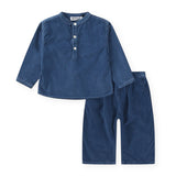 Molo Baby Enoz Shirt & Sois Pants Set ~ Calm Fjord