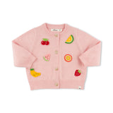 Oh Baby! Crochet Fruit Knit Cardigan ~ Pale Pink