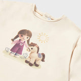 Mayoral Baby Girl Baby Doll & Pony l/s T-Shirt ~ Soy