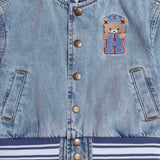 Huxbaby Varsity Denim Bomber Jacket