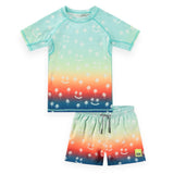 Molo Neptune Rashguard & Niko Swim Trunks Set ~ Palmtree Smile