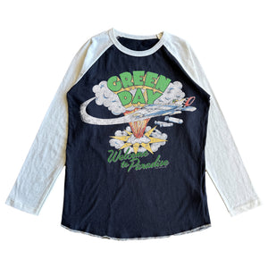 Rowdy Sprout Green Day Welcome To Paradise l/s Raglan Tee ~ Vintage Black/White
